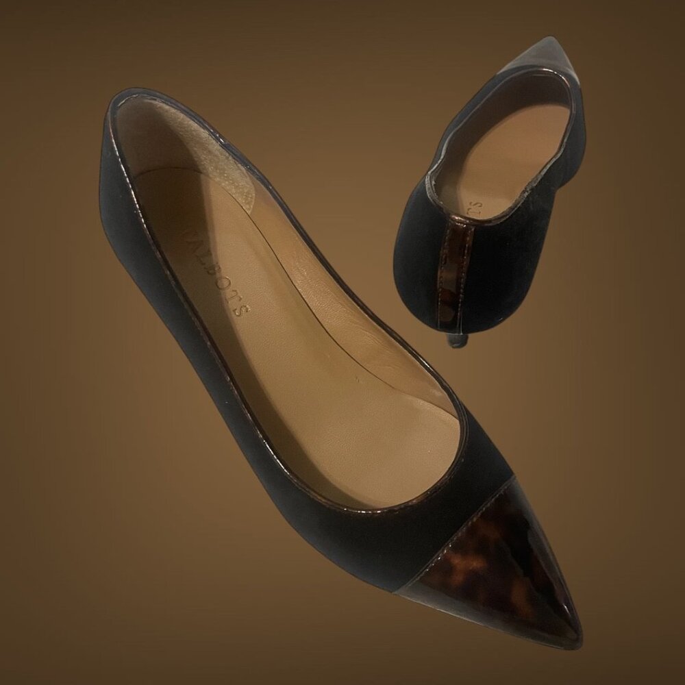 TALBOTS, kitten heels 2", Size 6.5 B, Genuine Leather Upper/Suede